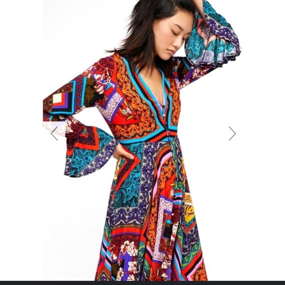 🐦‍🔥FREE PEOPLE🐦‍🔥HI/LO MIDI - Picture 3 of 11